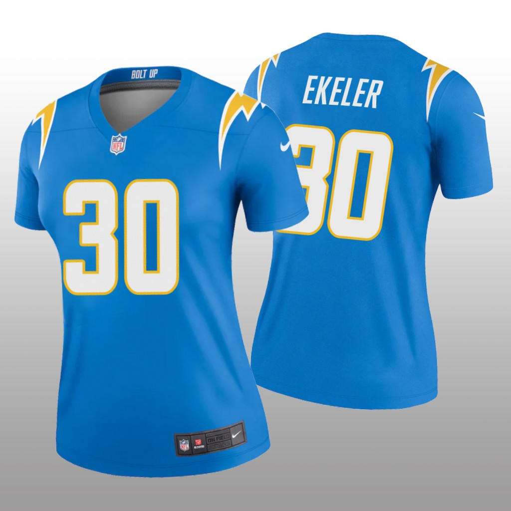 Hunk Wear - Los Angeles Chargers Austin Ekeler Powder Blue Jersey Legend - Women's