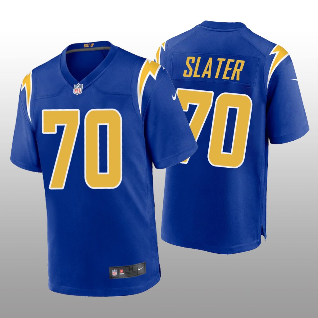 Hunk Wear - Los Angeles Chargers Rashawn Slater Royal Jersey Alternate Game - Men's