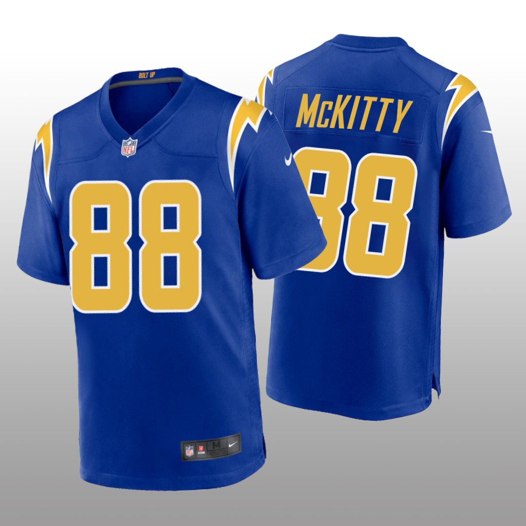 Hunk Wear - Los Angeles Chargers Tre' McKitty Royal Jersey Alternate Game - Men's