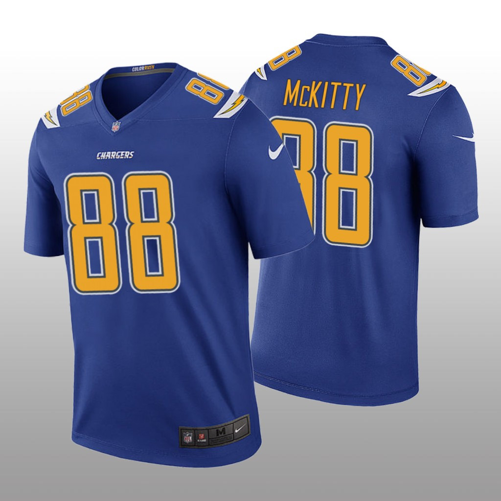 Hunk Wear - Los Angeles Chargers Tre' McKitty Royal Jersey Color Rush Legend - Men's