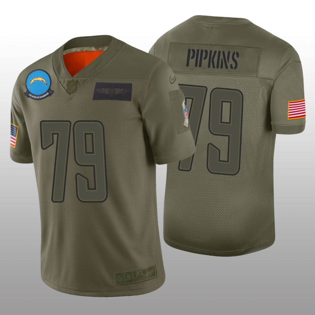 Hunk Wear - Los Angeles Chargers Trey Pipkins Camo Limited Jersey Salute to Service - Men's