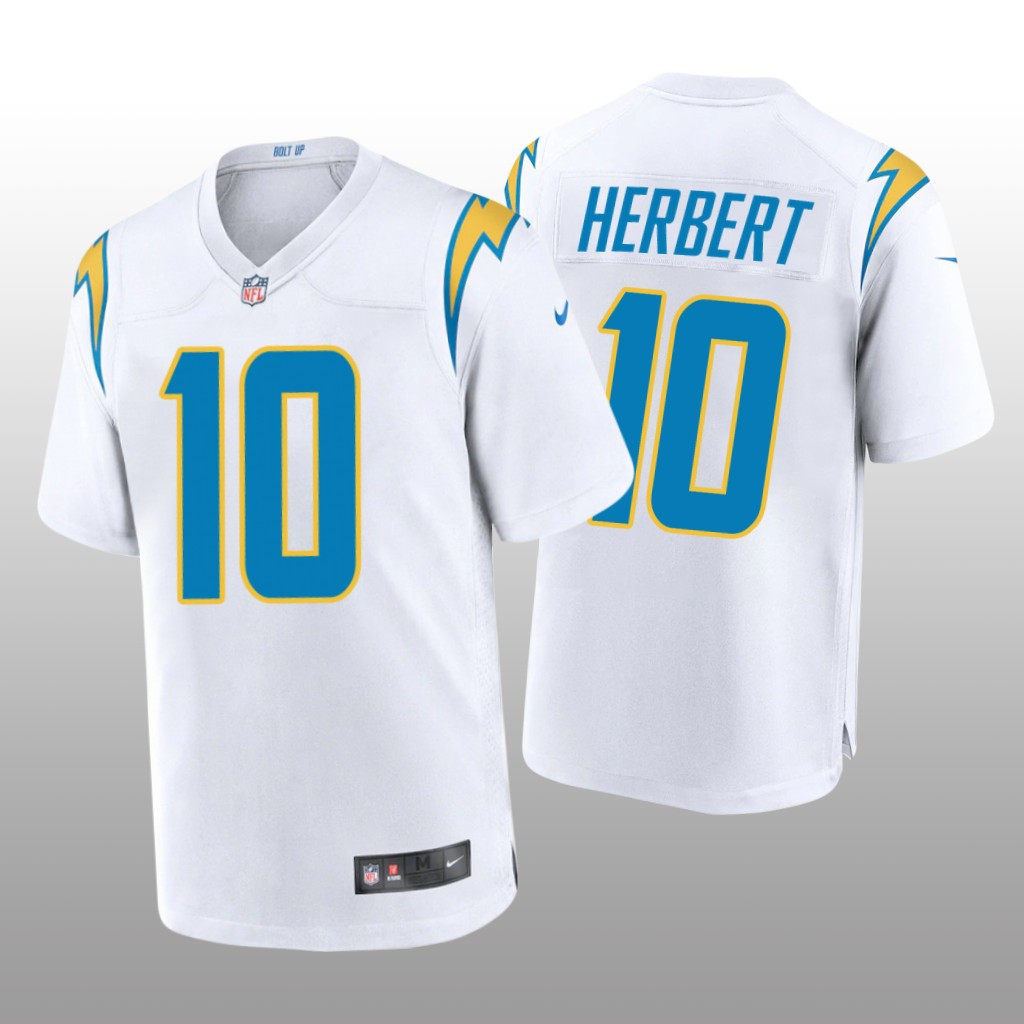 Hunk Wear - Los Angeles Chargers White Draft Justin Herbert Game Jersey