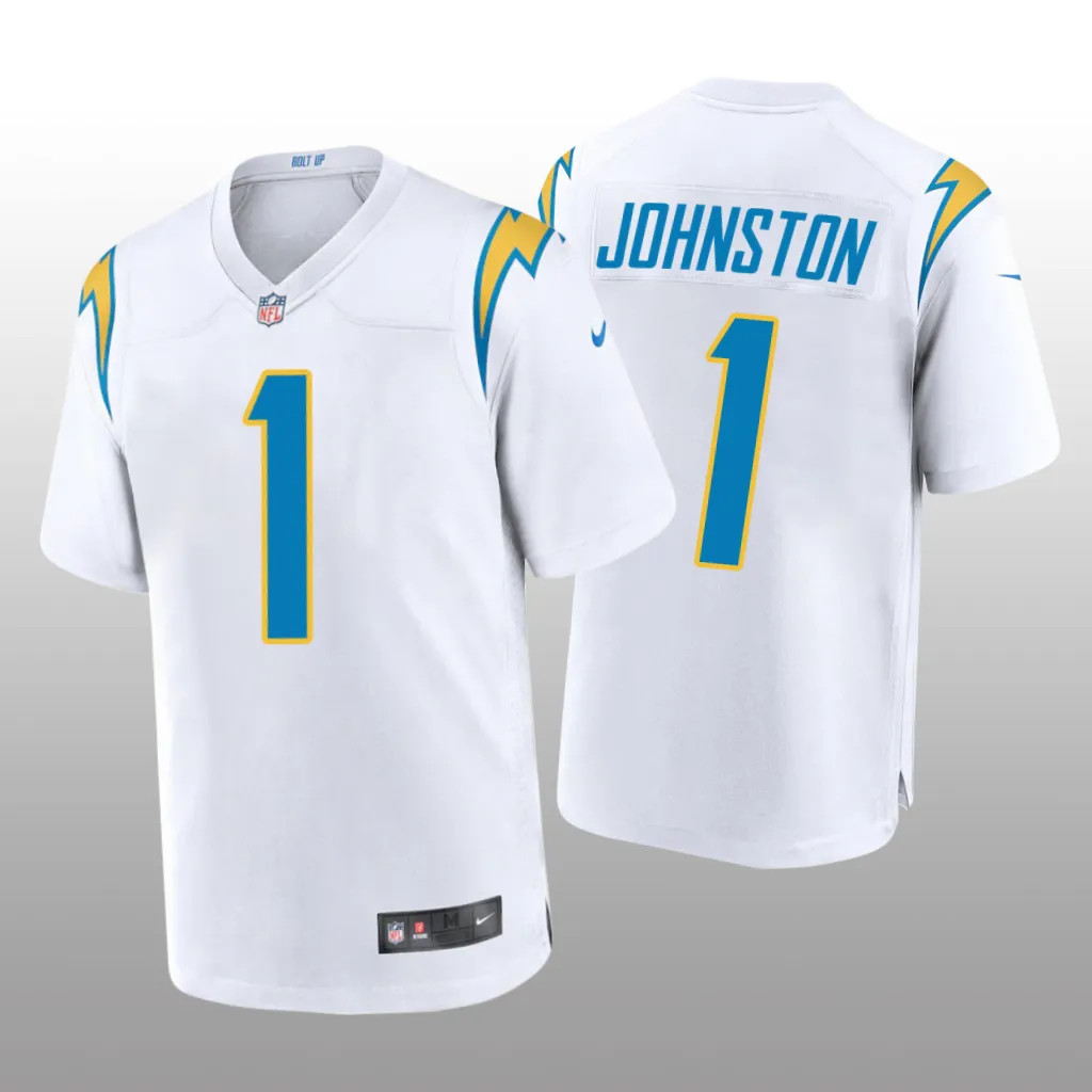 Hunk Wear - Los Angeles Chargers White Draft Quentin Johnston Game Jersey