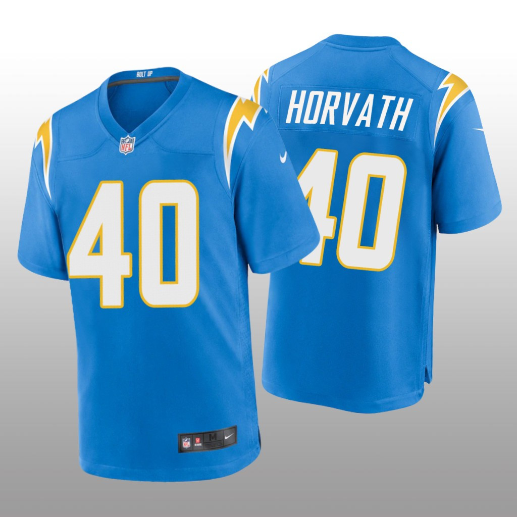 Hunk Wear - Los Angeles Chargers Zander Horvath Powder Blue Jersey Game - Men's