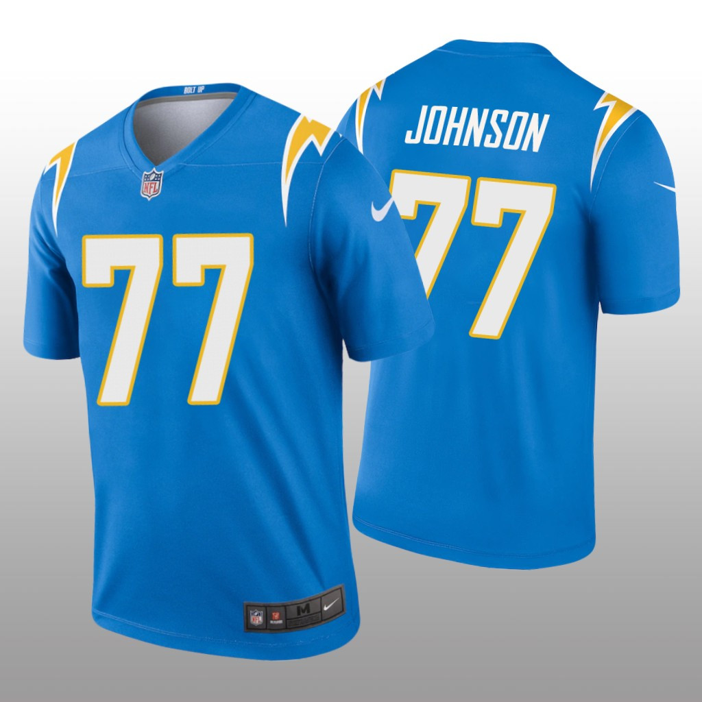 Hunk Wear - Los Angeles Chargers Zion Johnson Powder Blue Jersey Legend - Men's