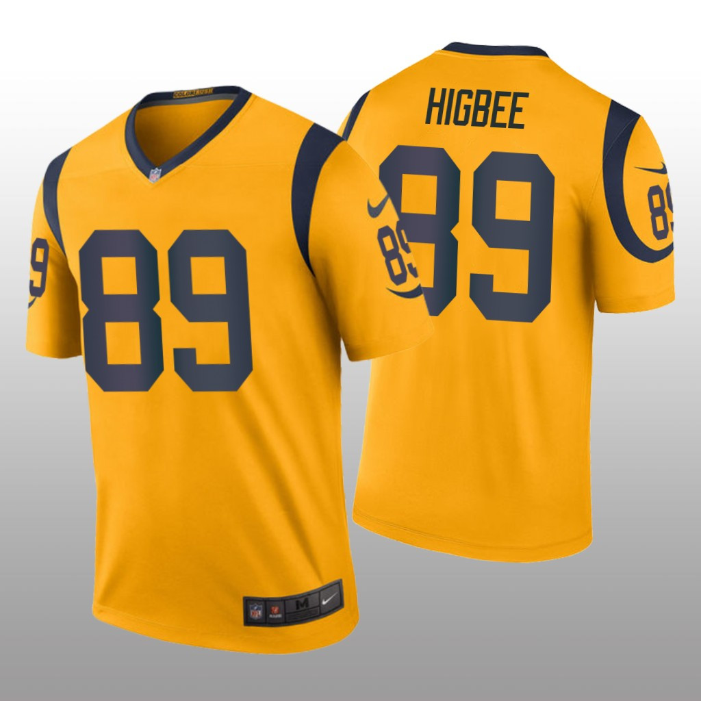 Hunk Wear - Los Angeles Rams #89 Tyler Higbee Gold legend color rush Jersey - Men