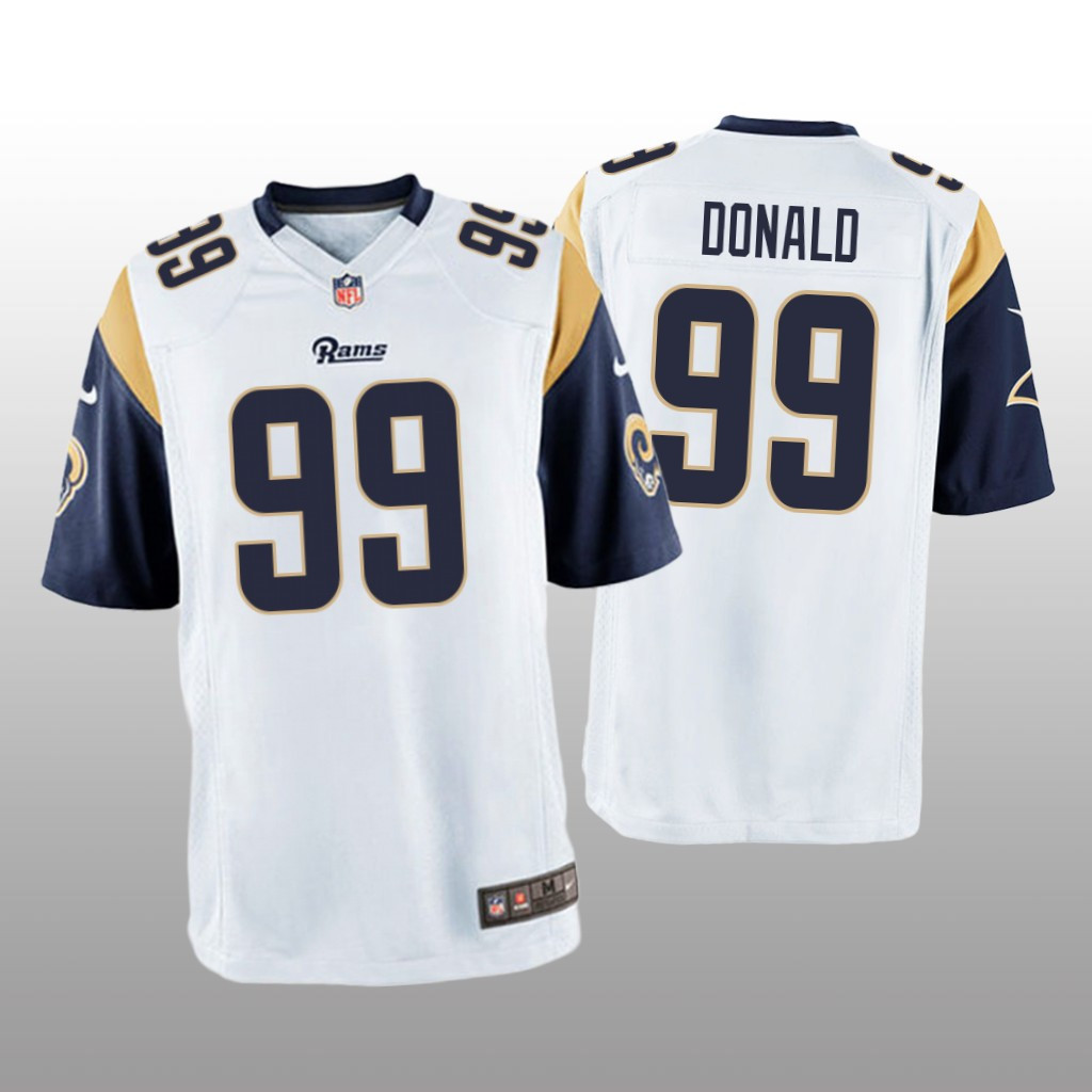 Hunk Wear - Los Angeles Rams #99 White Men's Aaron Donald Game Jersey