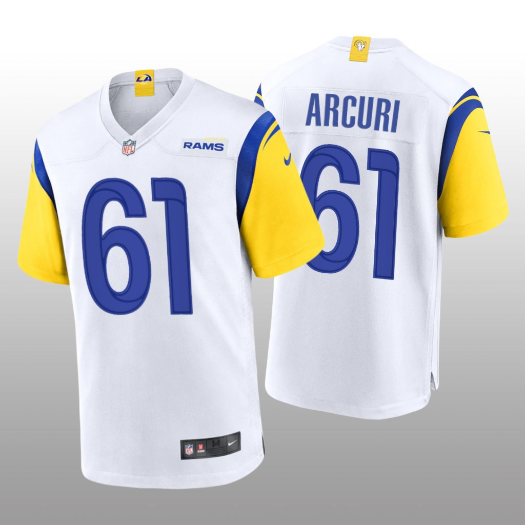 Hunk Wear - Los Angeles Rams A.J. Arcuri White Jersey Alternate Game - Men's