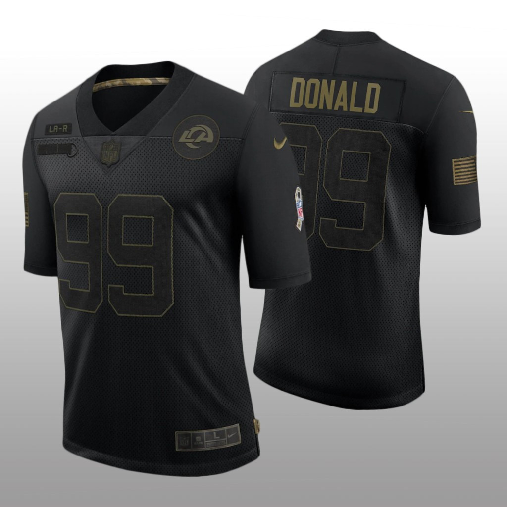 Hunk Wear - Los Angeles Rams Aaron Donald Black Limited Jersey Salute to Service - Men's