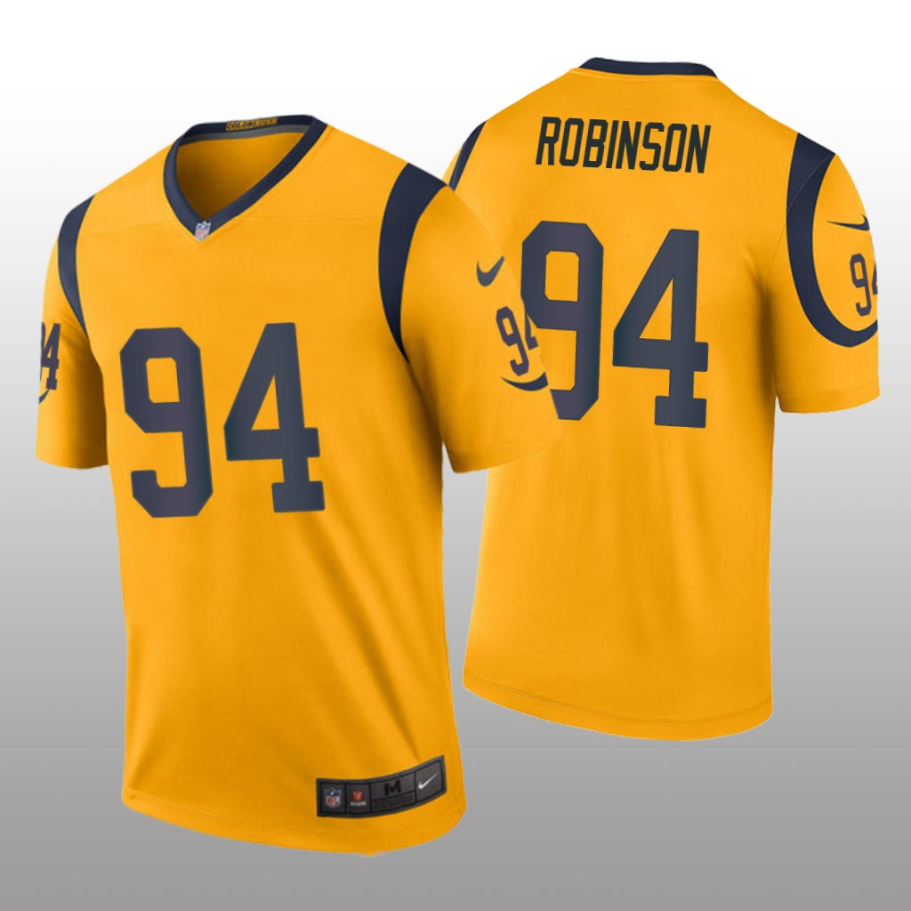 Hunk Wear - Los Angeles Rams A'Shawn Robinson Gold Jersey Color Rush Legend - Men's