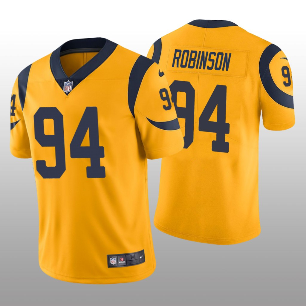 Hunk Wear - Los Angeles Rams A'Shawn Robinson Gold Jersey Color Rush Limited - Men's