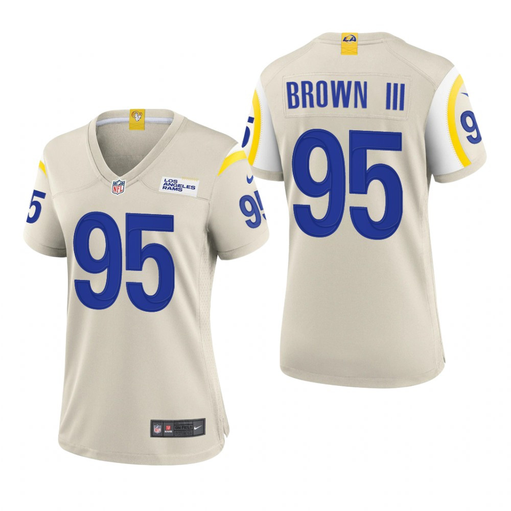 Hunk Wear - Los Angeles Rams Bobby Brown III Bone Jersey Game - Women's