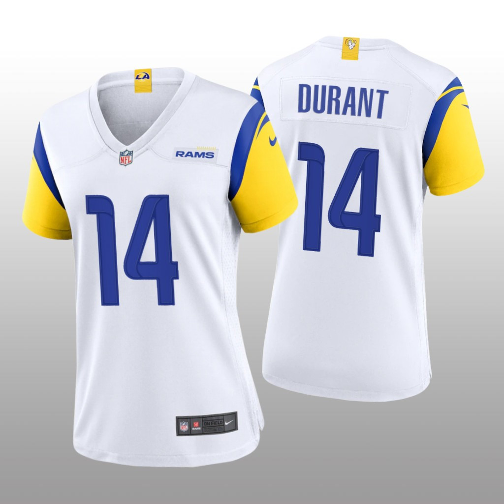 Hunk Wear - Los Angeles Rams Decobie Durant White Jersey Alternate Game - Women's