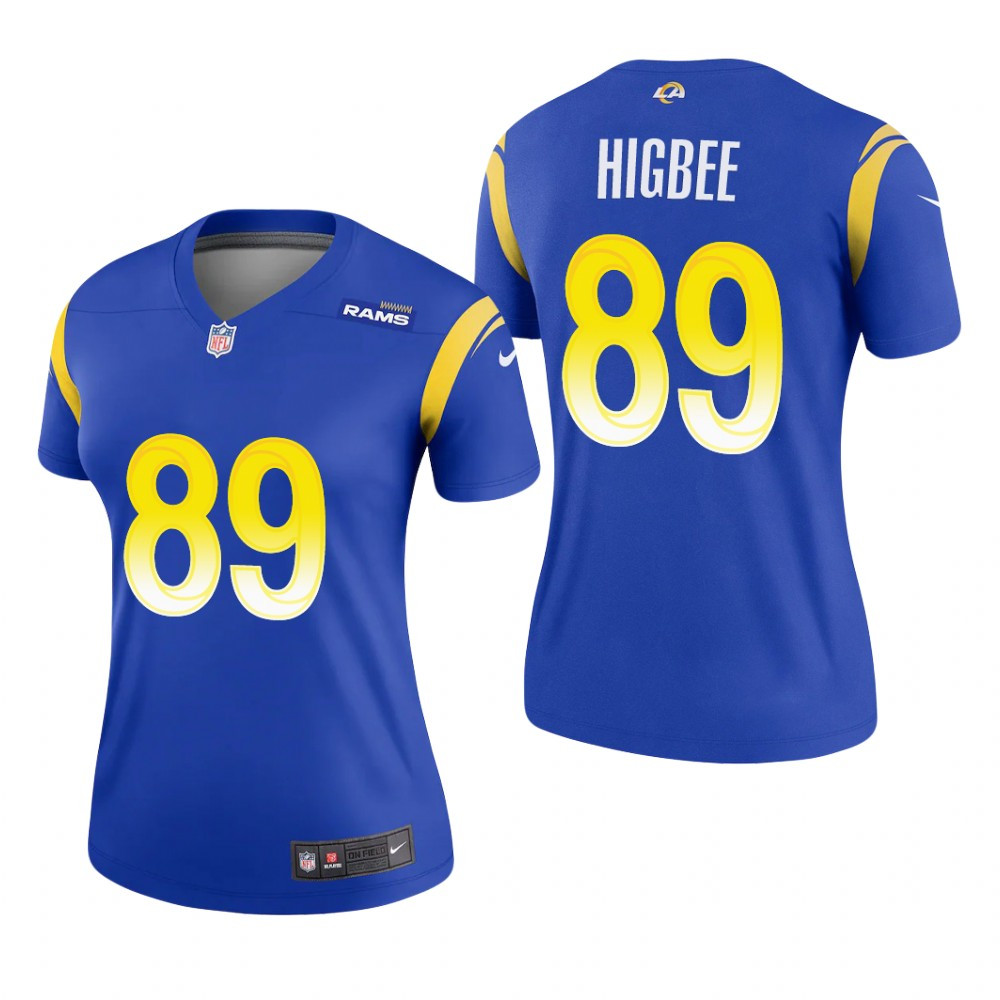 Hunk Wear - Los Angeles Rams Tyler Higbee Royal Jersey Legend - Women's