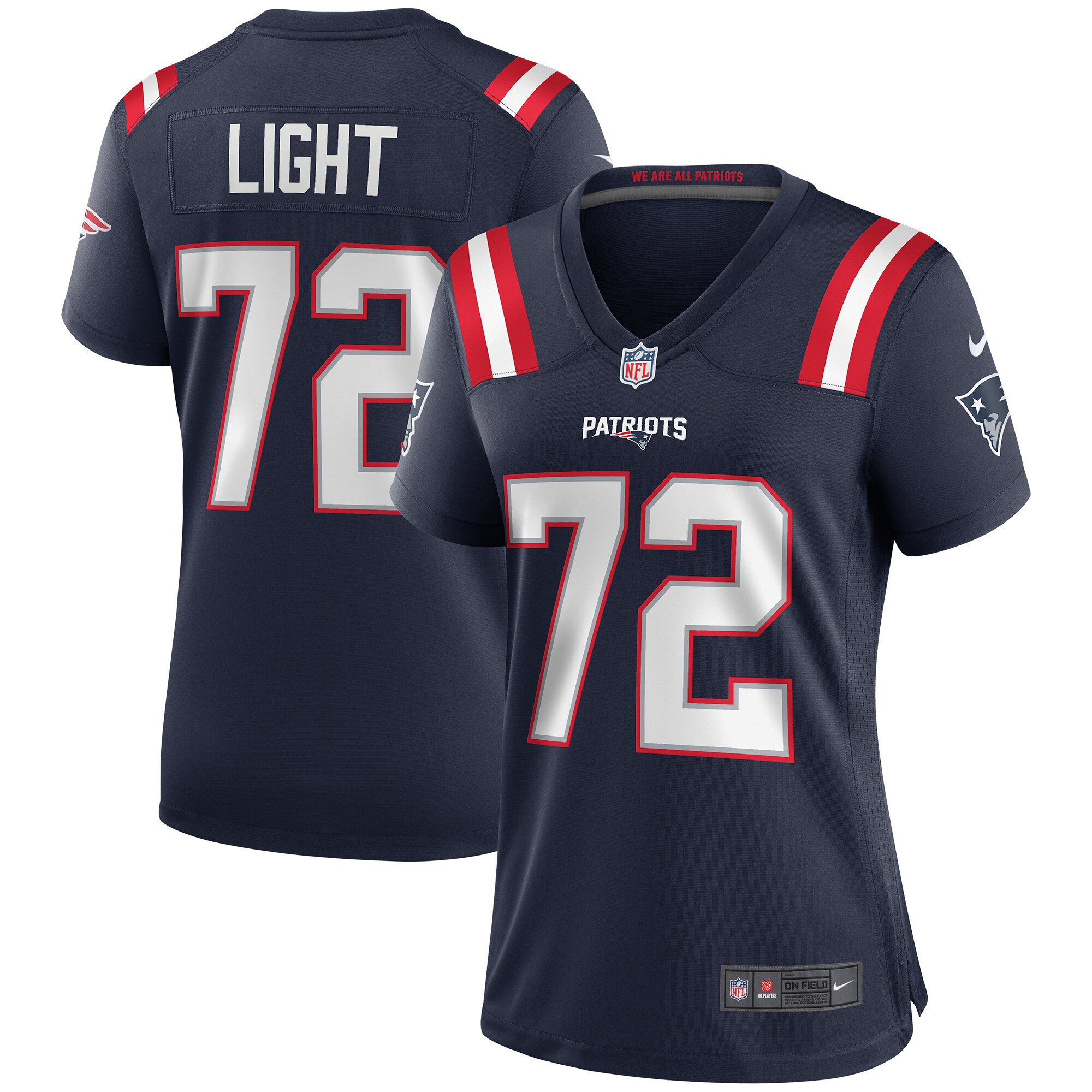 Hunk Wear - Matt Light New England Patriots Nike Womenâ€™s Game Retired Player Jersey â€“ Navy