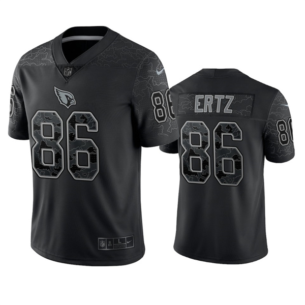 Hunk Wear - Men's Arizona Cardinals #86 Zach Ertz Black Reflective Limited Stitched Football Jersey