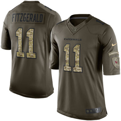 Hunk Wear - Men's Arizona Cardinals 11 Larry Fitzgerald Nike Green Salute To Service Limited Jersey