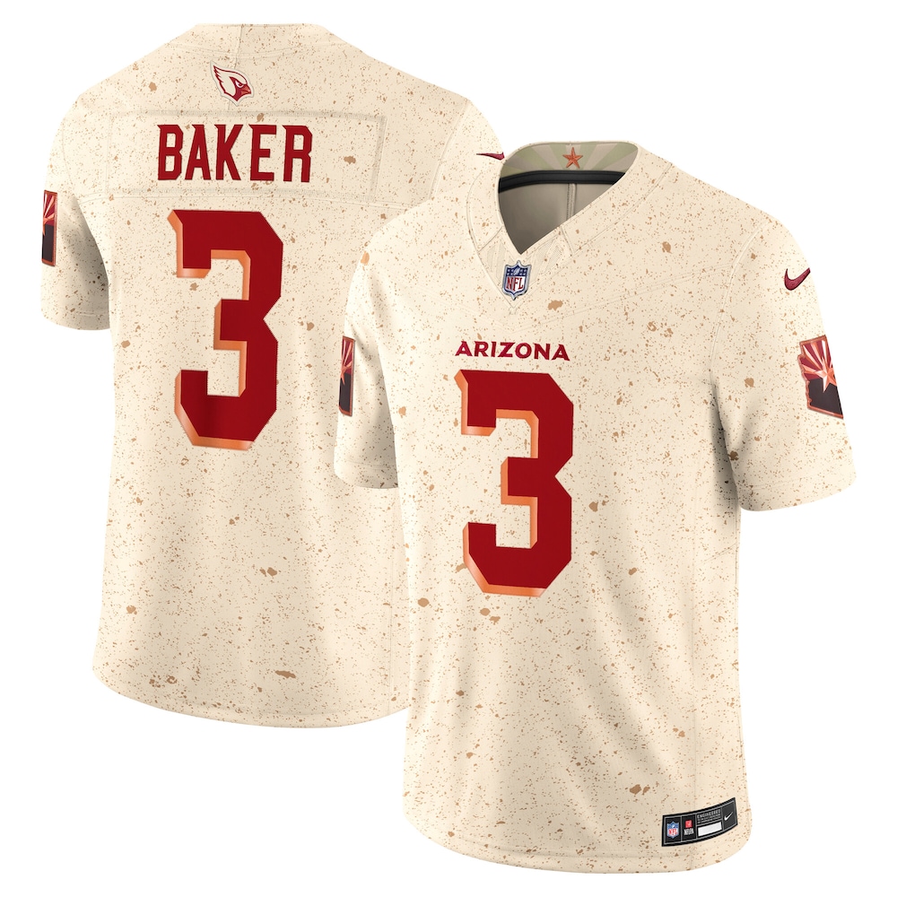Hunk Wear - Men's Arizona Cardinals Budda Baker Nike Natural 2025 Rivalries Collection Limited Jersey