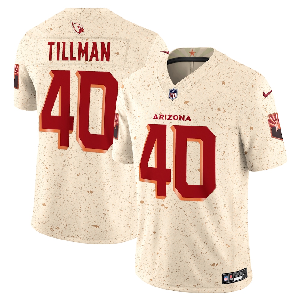 Hunk Wear - Men's Arizona Cardinals Pat Tillman Nike Natural 2025 Rivalries Collection Retired Player Limited Jersey