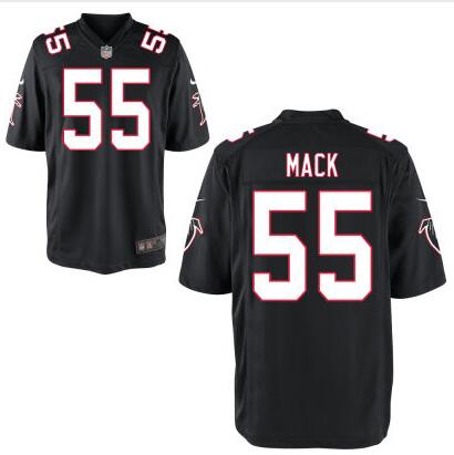 Hunk Wear - Men's Atlanta Falcons #55 Alex Mack Black Alternate NFL Nike Elite Jersey