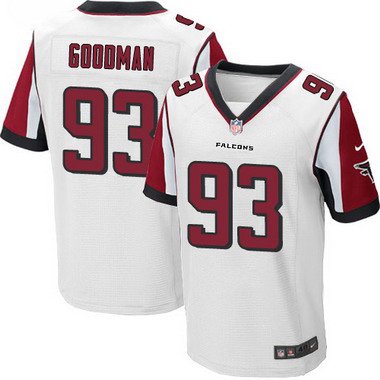 Hunk Wear - Men's Atlanta Falcons #93 Malliciah Goodman White Road NFL Nike Elite Jersey