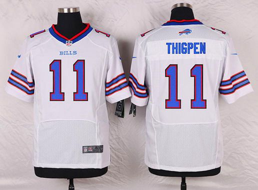 Hunk Wear - Men's Buffalo Bills #11 Marcus Thigpen White Road NFL Nike Elite Jersey