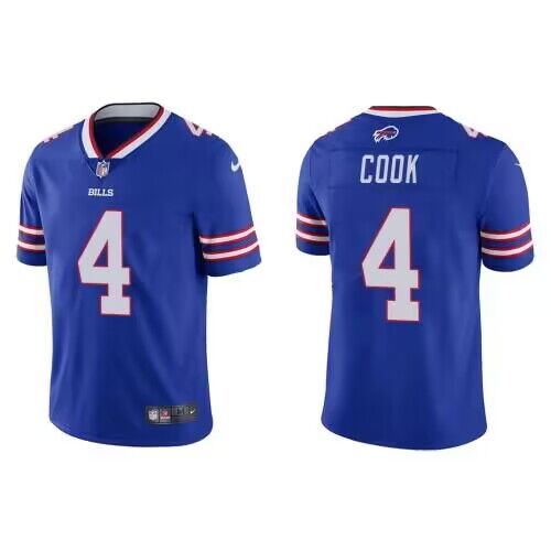 Hunk Wear - Men's Buffalo Bills #4 James Cook Blue Vapor Untouchable Limited Stitched Jersey