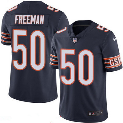 Hunk Wear - Men's Chicago Bears #50 Jerrell Freeman Navy Blue 2016 Color Rush Stitched NFL Nike Limited Jersey