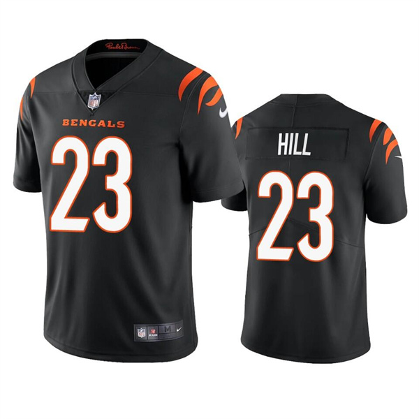 Hunk Wear - Men’s Cincinnati Bengals #23 Daxton Hill Black Vapor Untouchable Limited Stitched Jersey