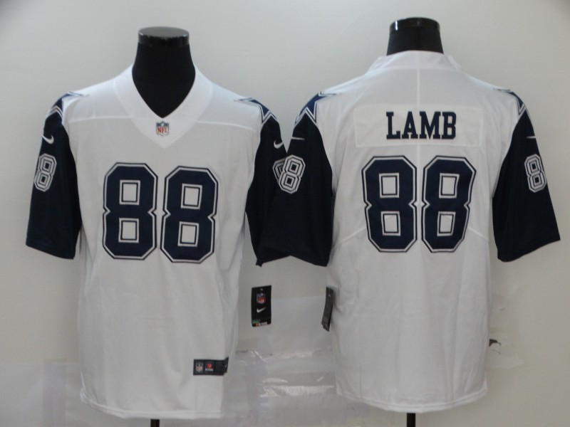 Hunk Wear - Menâ€™s Dallas Cowboys #88 CeeDee Lamb White 2020 Color Rush Stitched NFL Nike Limited Jersey