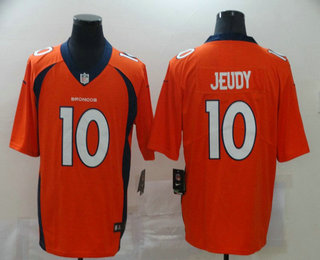 Hunk Wear - Men's Denver Broncos #10 Jerry Jeudy Orange 2020 Vapor Untouchable Stitched NFL Nike Limited Jersey