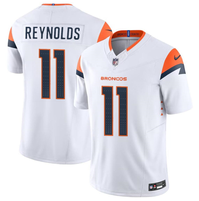 Hunk Wear - Men's Denver Broncos #11 Josh Reynolds White 2024 F.U.S.E. Vapor Limited Football Stitched Jersey