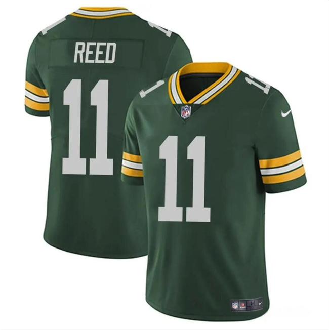 Hunk Wear - Men's Green Bay Packers #11 Jayden Reed Green Vapor Untouchable Football Stitched Jersey