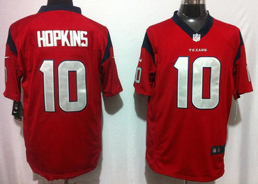 Hunk Wear - Menâ€™s Houston Texans #10 DeAndre Hopkins Red Alternate Stitched NFL Nike Game Jersey