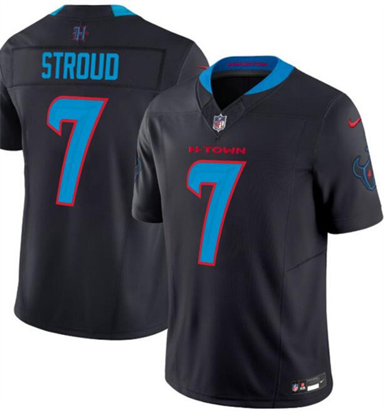 Hunk Wear - Men's Houston Texans #7 C.J. Stroud Black 2024 Vapor F.U.S.E. Limited Stitched Jersey
