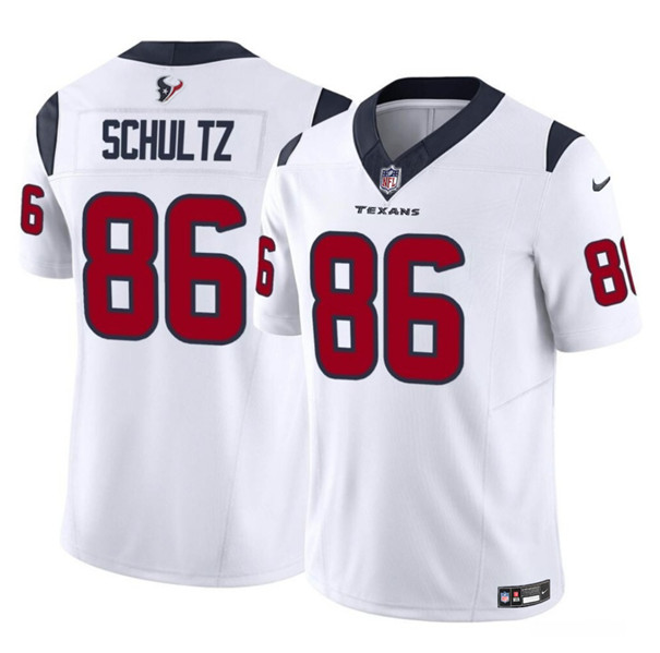 Hunk Wear - Men's Houston Texans #86 Dalton Schultz White 2023 F.U.S.E Vapor Untouchable Football Stitched Jersey