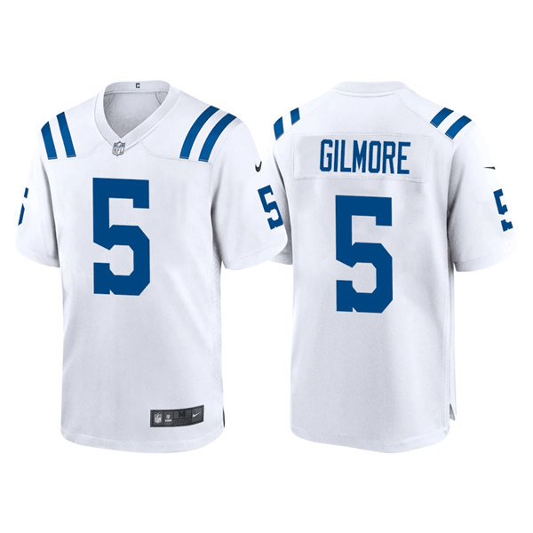 Hunk Wear - Men’s Indianapolis Colts #5 Stephon Gilmore White Stitched Game Jersey