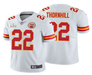Hunk Wear - Men's Kansas City Chiefs #22 Juan Thornhill White 2021 Super Bowl LV Limited Stitched NFL Jersey