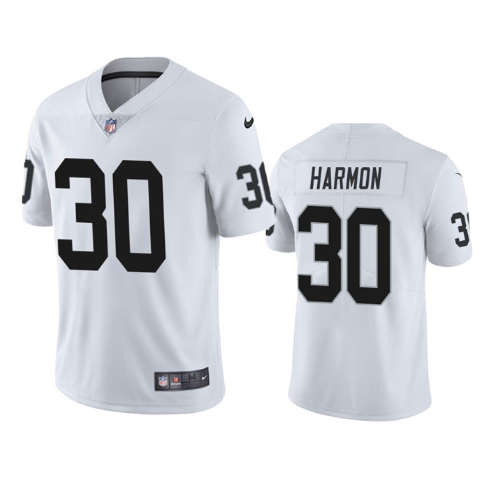 Hunk Wear - Men's Las Vegas Raiders #30 Duron Harmon White Vapor Untouchable Limited Stitched Jersey