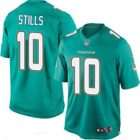 Hunk Wear - Men's Miami Dolphins #10 Kenny Stills Green Team Color Stitched NFL Nike Game Jersey