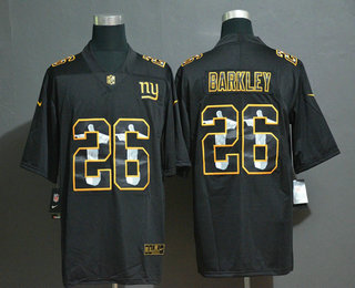 Hunk Wear - Men's New York Giants #26 Saquon Barkley Jesus Faith Black Vapor Untouchable Stitched NFL Nike Limited Jersey