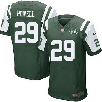 Hunk Wear - Men's New York Jets #29 Bilal Powell Green Team Color NFL Nike Elite Jersey