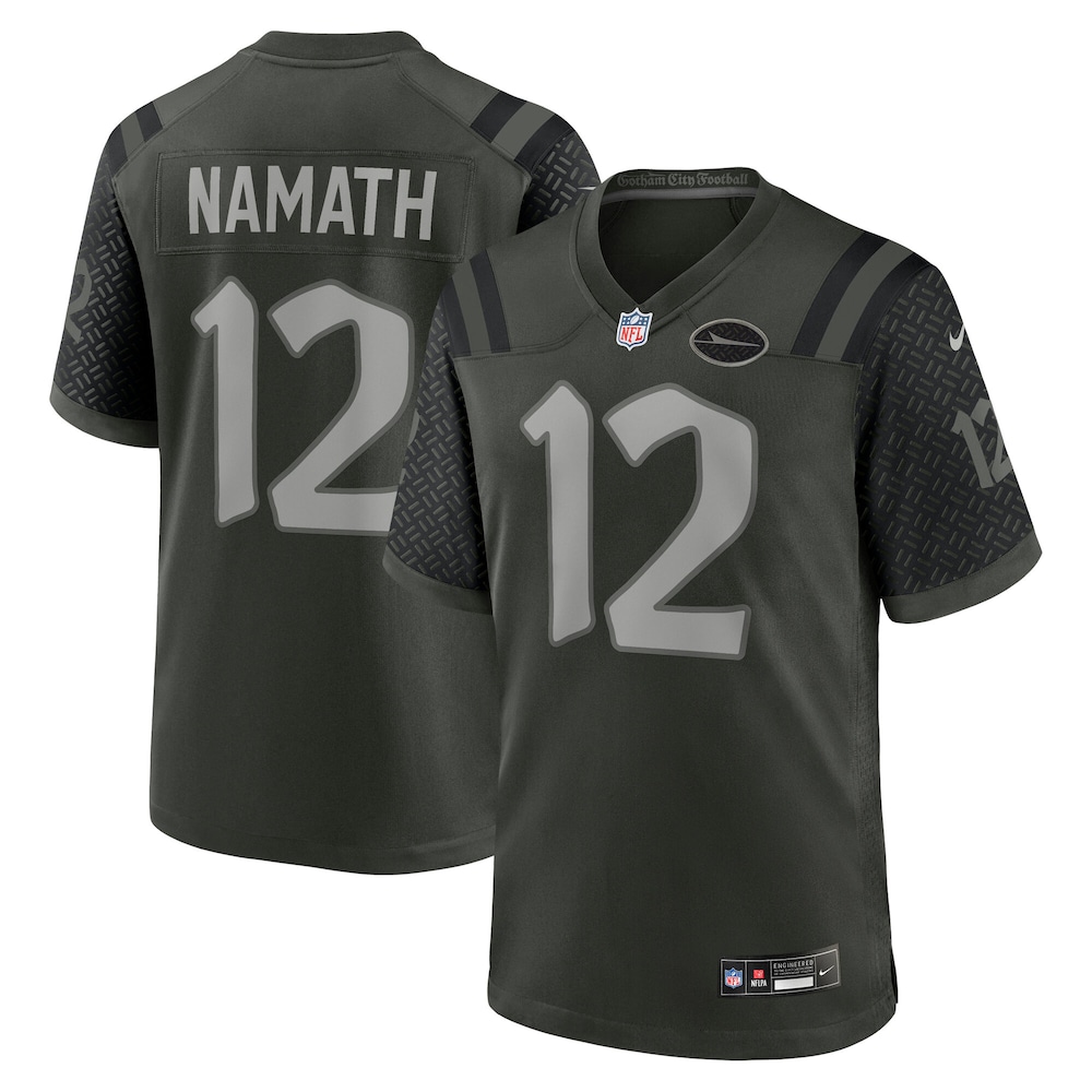 Hunk Wear - Men's New York Jets Joe Namath Nike Gotham Green 2025 Rivalries Collection Retired Player Game Jersey