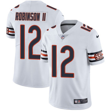 Hunk Wear - Men's Nike Chicago Bears #12 Allen Robinson II White Stitched NFL Vapor Untouchable Limited Jersey