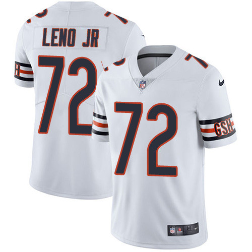 Hunk Wear - Men's Nike Chicago Bears #72 Charles Leno Jr White Stitched Football Vapor Untouchable Limited Jersey