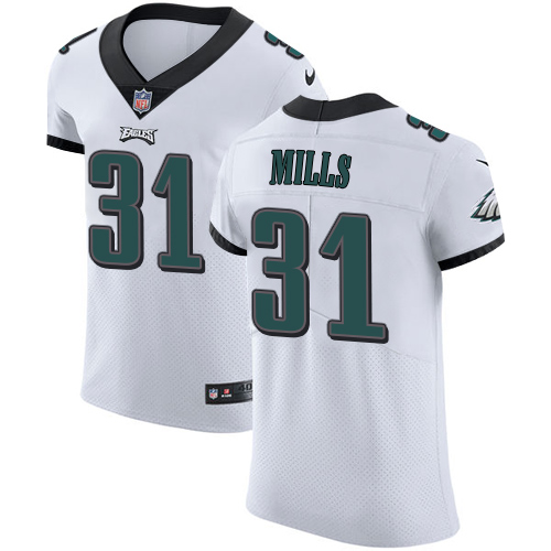 Hunk Wear - Men's Nike Philadelphia Eagles #31 Jalen Mills White Stitched NFL Vapor Untouchable Elite Jersey