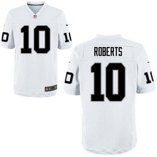 Hunk Wear - Men's Oakland Raiders #10 Seth Roberts White Road NFL Nike Elite Jersey