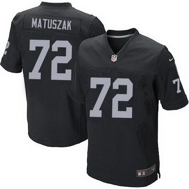 Hunk Wear - Men's Oakland Raiders #72 John Matuszak Black Retired Player NFL Nike Elite Jersey