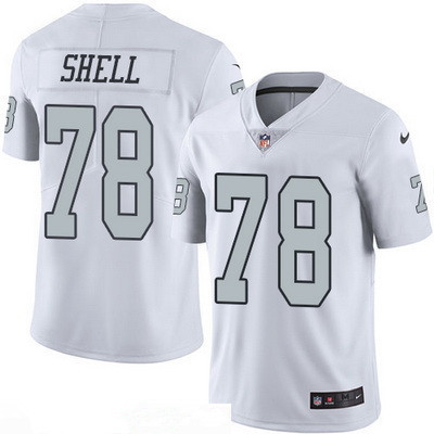 Hunk Wear - Men's Oakland Raiders #78 Art Shell Retired White 2016 Color Rush Stitched NFL Nike Limited Jersey