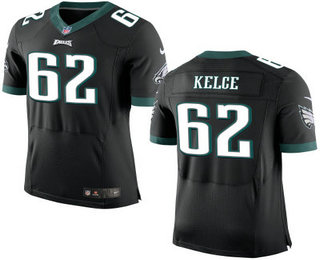 Hunk Wear - Men's Philadelphia Eagles #62 Jason Kelce NEW Black Alternate Stitched NFL Nike Elite Jersey